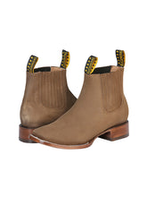 Load image into Gallery viewer, El General Square Toe Ankle Boot - Nobuck Brown 126192
