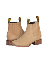 Load image into Gallery viewer, El General Square Toe Ankle Boot - Nobuck Light Brown 126200
