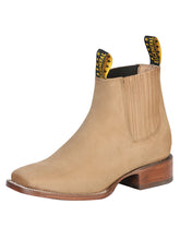 Load image into Gallery viewer, El General Square Toe Ankle Boot - Nobuck Light Brown 126200
