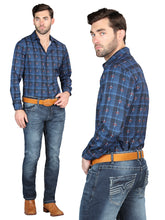 Load image into Gallery viewer, El Norteño Medium Blue Skinny Stretch Pants 126631
