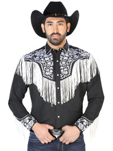 Load image into Gallery viewer, El Señor de los Cielos Embroidery Shirt Black/White 126707
