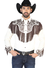 Load image into Gallery viewer, El Señor de los Cielos Embroidery Shirt Beige/Brown 126710
