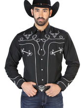 Load image into Gallery viewer, El Señor de los Cielos Embroidery Shirt Black/White 126711
