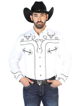 Load image into Gallery viewer, El Señor de los Cielos Embroidery Shirt White/Black 126712

