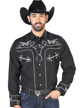 Load image into Gallery viewer, El Señor de los Cielos Embroidery Shirt Black/White 126717
