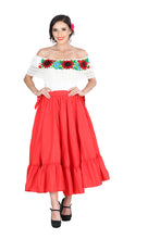 Load image into Gallery viewer, Dancing Skirt Doble Vuelo 100% Cotton Red 601312
