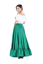 Load image into Gallery viewer, Dancing Skirt Doble Vuelo 100% Cotton Green 601313
