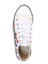Load image into Gallery viewer, Artisanal Embroidered Sneakers Textile Canvas White 602782
