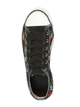 Load image into Gallery viewer, Artisanal Embroidered Sneakers Textile Canvas Black 602783
