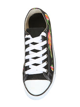 Load image into Gallery viewer, Artisanal Embroidered Sneakers Textile Canvas Black 602784
