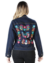 Load image into Gallery viewer, Artisanal Embroidered Jacket 50% Cotton, 50% Polyester Blue  603829
