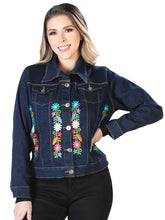 Load image into Gallery viewer, Artisanal Embroidered Jacket 50% Cotton, 50% Polyester Blue  603829
