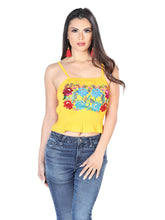 Load image into Gallery viewer, Artisanal Embroidered Blouse 100% Cotton Yellow 603910
