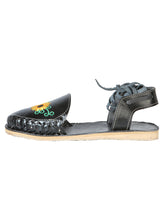 Load image into Gallery viewer, Mexican Artisanal Sandals Leather Black 603919
