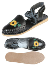 Load image into Gallery viewer, Mexican Artisanal Sandals Leather Black 603919
