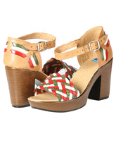 Load image into Gallery viewer, Mexican Artisanal Sandals Leather Tricolor 603941
