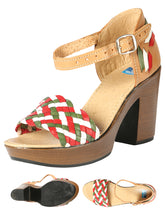 Load image into Gallery viewer, Mexican Artisanal Sandals Leather Tricolor 603941
