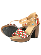 Load image into Gallery viewer, Mexican Artisanal Sandals Leather Tricolor 603941
