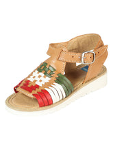 Load image into Gallery viewer, Artisanal Mexican Sandals Leather Tricolor 603943
