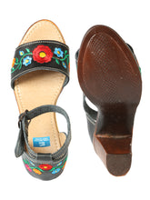 Load image into Gallery viewer, Mexican Artisanal Sandals Leather Black 603952
