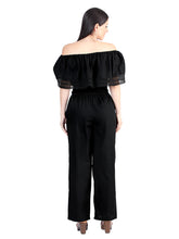 Load image into Gallery viewer, Artisanal Embroidered Jumpsuit 100% Cotton Black 603965
