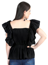 Load image into Gallery viewer, Artisanal Embroidered Blouse 100% Cotton Black 603966
