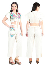 Load image into Gallery viewer, Artisanal Embroidered Set 100% Cotton Beige 603997
