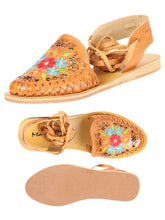 Load image into Gallery viewer, Mexican Artisanal Sandals Leather Honey 604020
