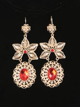 Load image into Gallery viewer, Mexican Artisanal Aretes Filigrana Gold 604030
