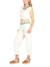 Load image into Gallery viewer, Artisanal Embroidered Set 100% Cotton Beige 604049
