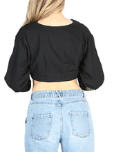 Load image into Gallery viewer, Artisanal Embroidered Torera 100% Cotton Black 604052
