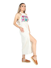 Load image into Gallery viewer, Artisanal Embroidered Dress 100% Cotton Beige 604057
